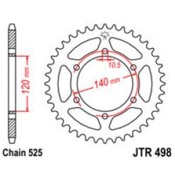 Звездочка задняя JT Sprockets (шаг 525 ) JT JTR498